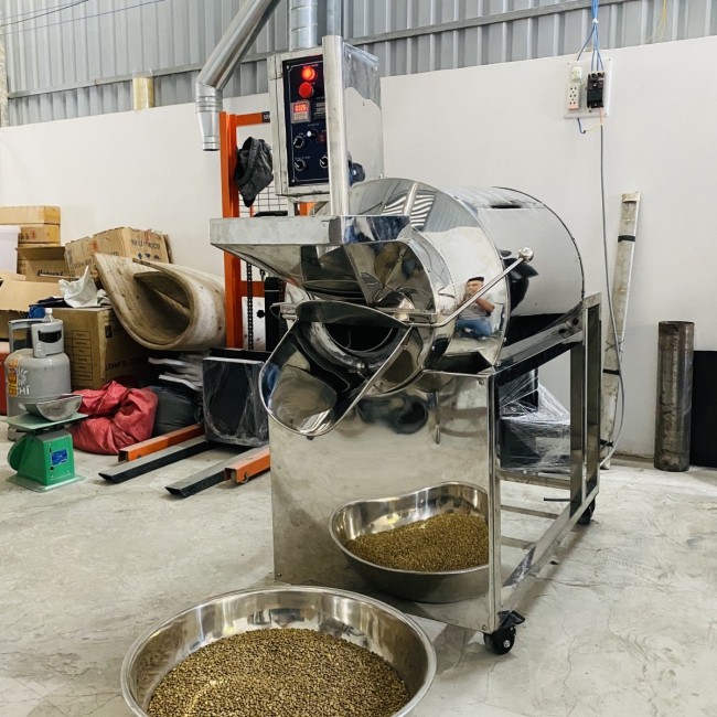 Máy rang hạt đậu ngũ cốc dược liệu thực phẩm cà phê đa năng